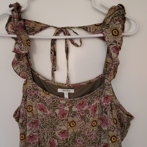 Maurices Floral Lined Midi Dress with Ruffle Straps - Picture 4 of 14